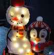 Christmas Scene Decoration With LED Lights Christmas Snowman Ornaments