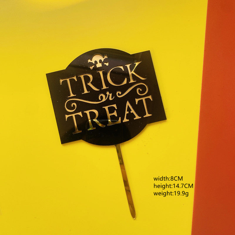 New Halloween Acrylic Cake Insert Card