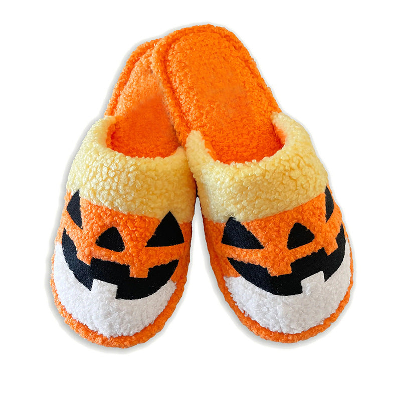 Candy Corn Jack O Lantern Slippers Halloween Corn Jack-o'-lantern Slippers