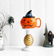 Ceramic Mug Pumpkin Imp Shaped Halloween With Lid