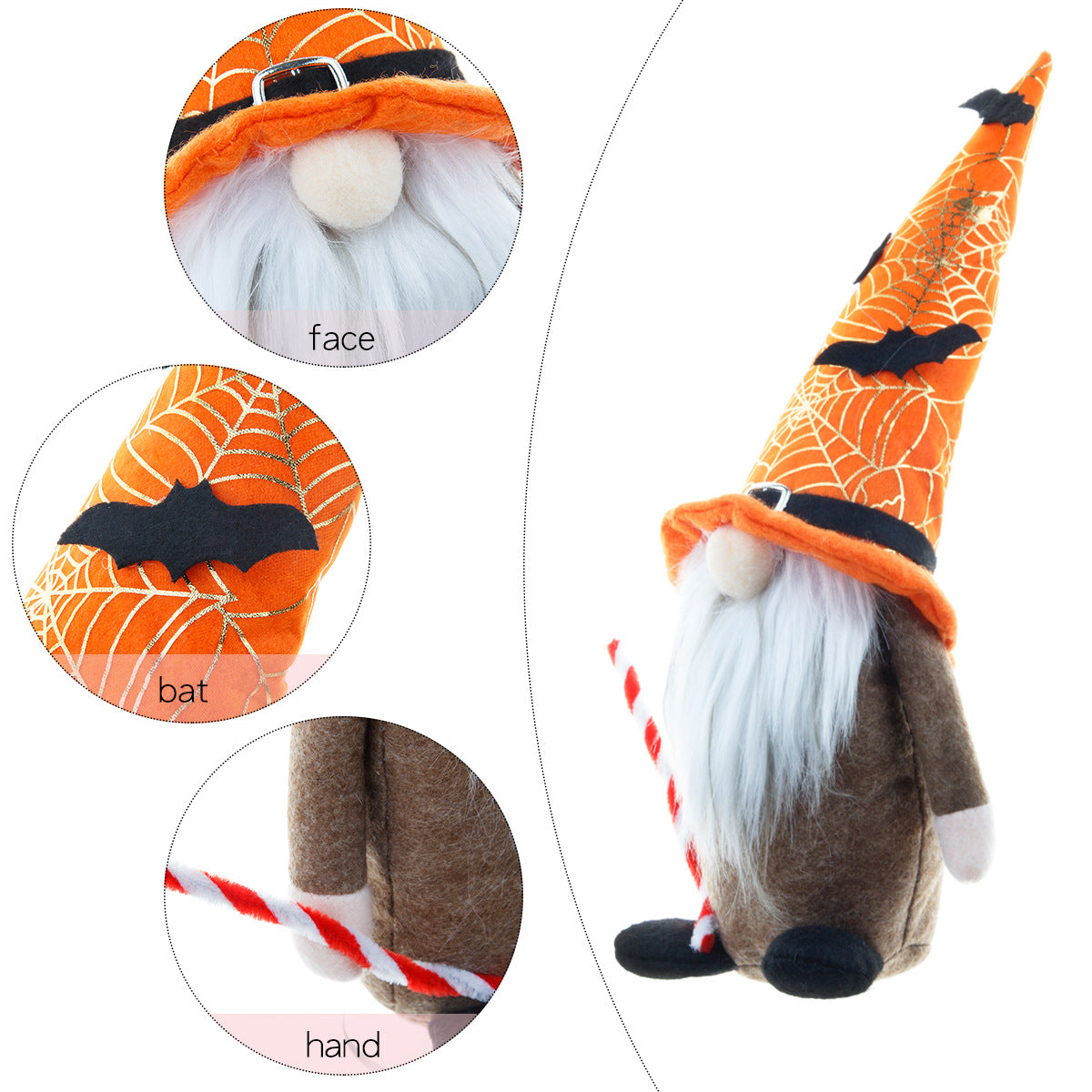 Halloween Dwarf Doll Flannel Fabric