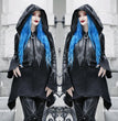 Halloween Cosplay Hoodie Women's Punk Black Long Hooded Printed Sweater