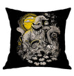 Linen Skull Halloween Pillow Cover