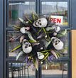 Halloween Black Mesh Skull Garland Party Layout Props