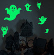 Halloween Carved Luminous Stickers Bloodsucking Bat Witch Pumpkin Festival Decoration Fluorescent Sticker