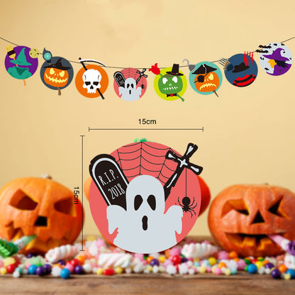 Halloween Jack-o-lantern Spider Web Pull Flag
