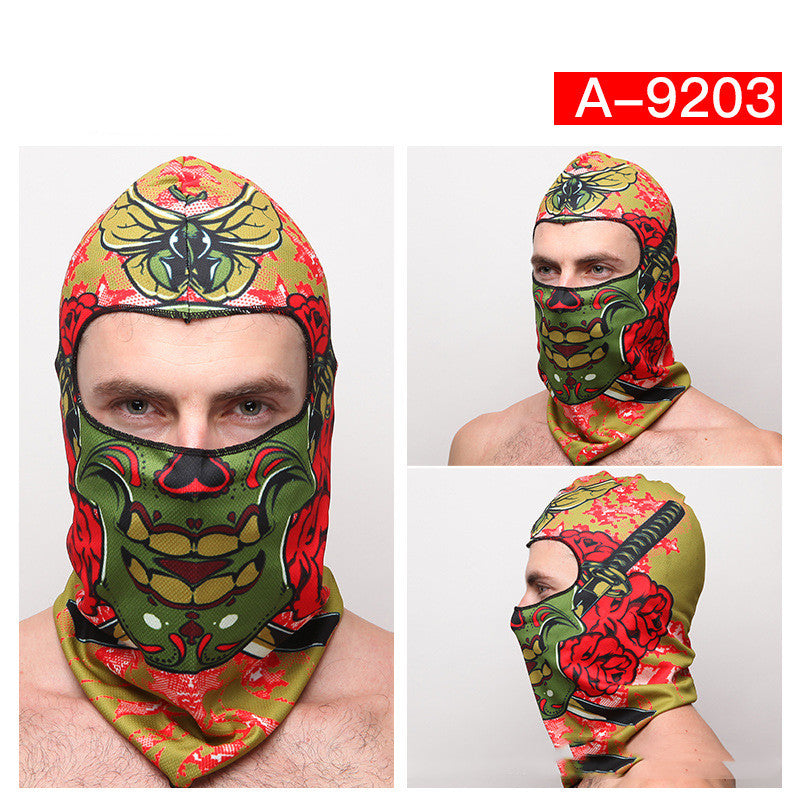 Riding Skating Dust Hood Halloween Skull Mask