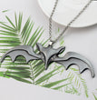 Halloween Animal Bat Wing Diamond Necklace
