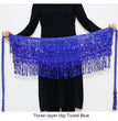 Halloween Belly Dance Costume Sequined Tassel Hip Skirt Waist Scarf