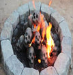 Skull Halloween Barbecue Fire Ornament Design Decoration