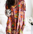 Halloween Theme Multicolor Printed Long-sleeved Women's T-shirt