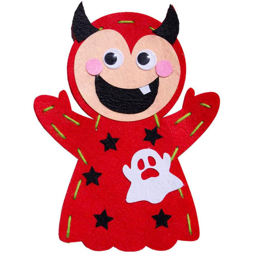 Halloween Diy Ghost Hand Puppet Pumpkin Witch Toy Handmade Material Package