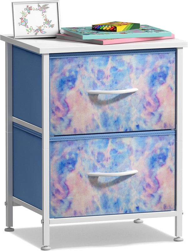 Sorbus Kids Nightstand with 2 Fabric Drawers