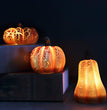 New Halloween Pumpkin Lantern Simulation Pumpkin LED Candle Lamp Resin Luminous Pumpkin