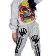 Skull Halloween Thick Print Hat Long Suit