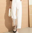 High Waist Draped Sickle Modal Suit Pants