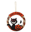 Welcome Sign Garland Door Hanging Halloween Wooden Pumpkin