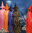 Halloween Cloak Children Adult Costume Props Bronzing Pumpkin Cloak Witch Cloak Cloak