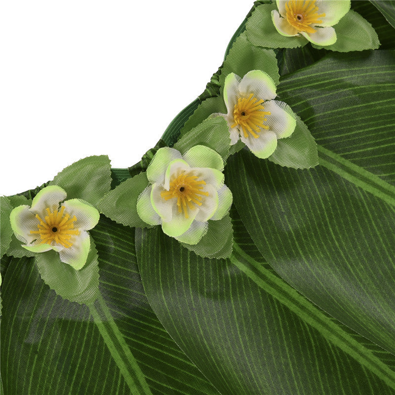 Hawaiian Simulation Leaf Skirt Hula Halloween Party Costume