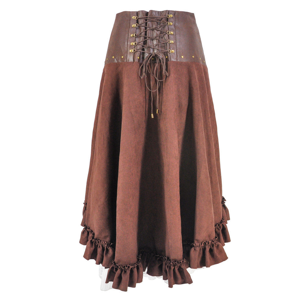 Halloween Stage Costume Steampunk Irregular Skirt Two-piece Suit