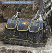 16 in Heavy Duty Tool Bag with 1 Mini Tool Box,Waterproof Tool Tote Bag with Adjustable Shoulder Strap,Large Capacity Tool Organizer Bag for Men,Carrier and Organizer,Blue