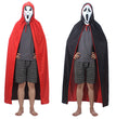 Halloween Black And Red Cloak Adult Double-sided Cloak Black Death Cloak Child Double-layer Cloak Vampire Cloak