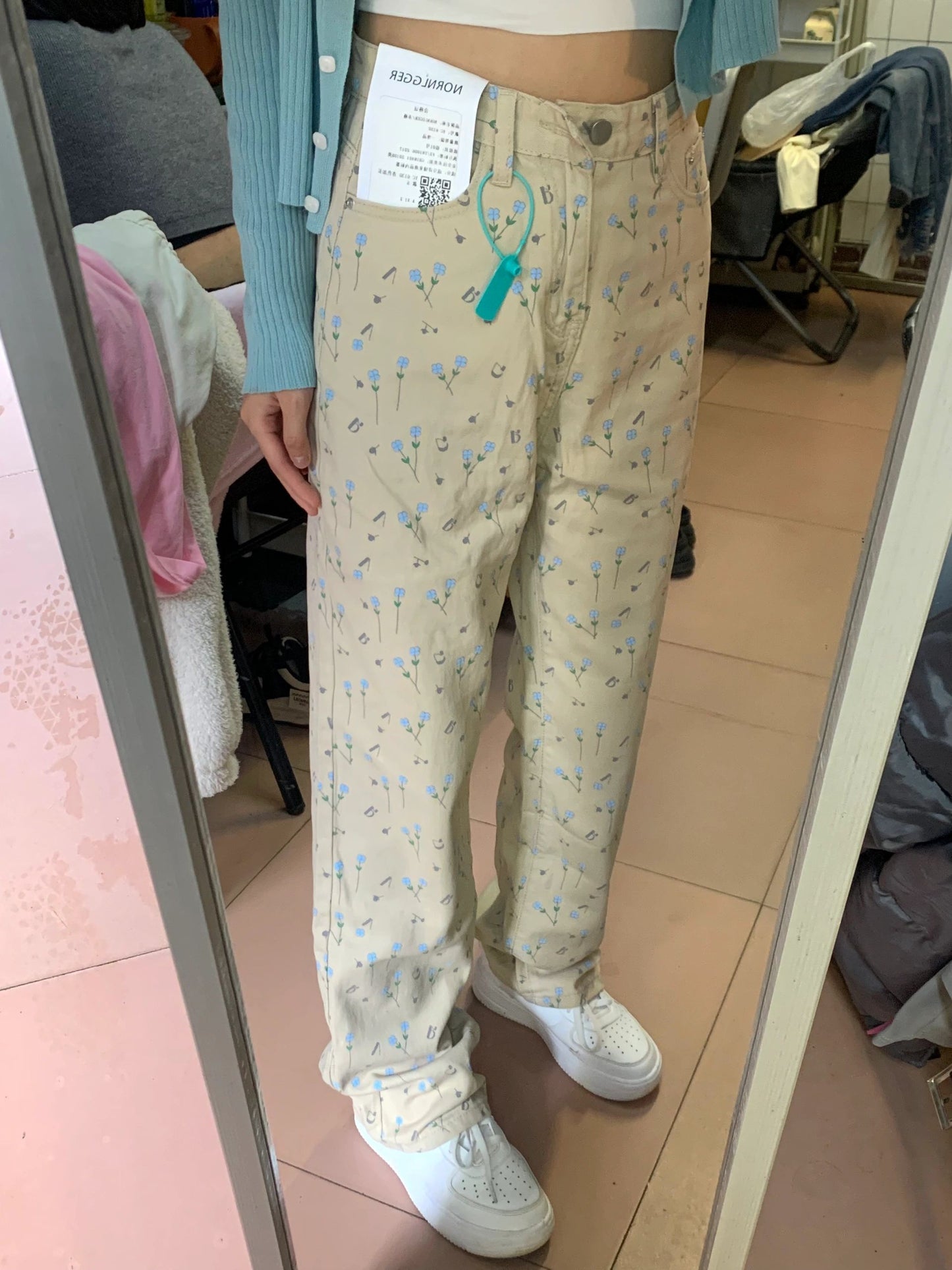 Casual High Waisted Straight Leg Wide Leg Pants