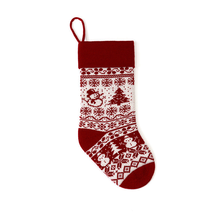 European And American Jacquard Yarn Gift Bag Christmas Decoration