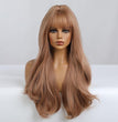 Halloween Christmas Color Style Air Bangs Long Curly Purple Wig Headgear