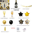 32-inch 2024 New Year Balloon Set Wine Bottle Gilding Triangle Hanging Flag Balloon