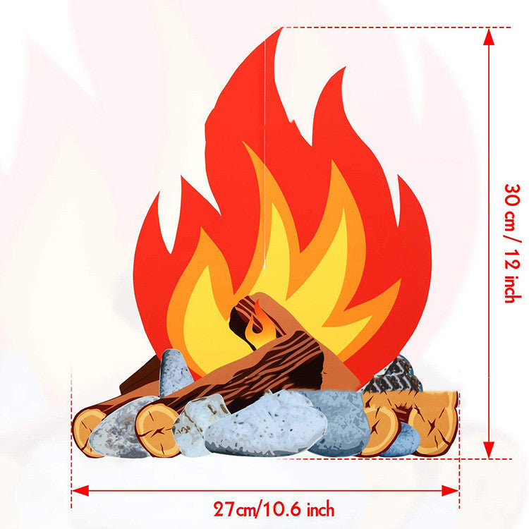 Bonfire Decoration Scene Props Halloween Flame Ornament