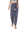 Women's Summer Ethnic Style High Waist Print Pocket Yoga Pants