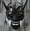 Halloween Latex Red Face Mask With Fangs