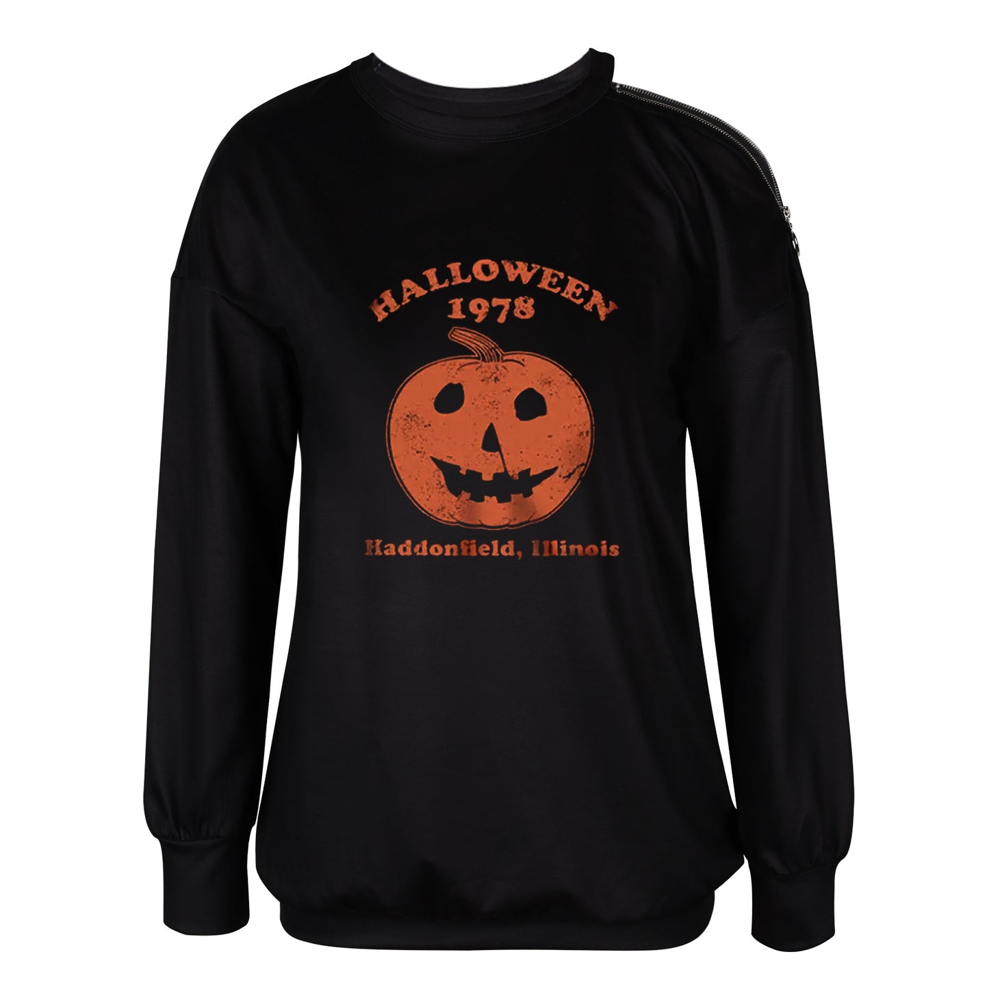 Women's Halloween Crew Neck Long Sleeve Sweatshirt
