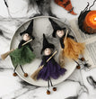 Halloween Decoration Broom Witch Doll Pendant