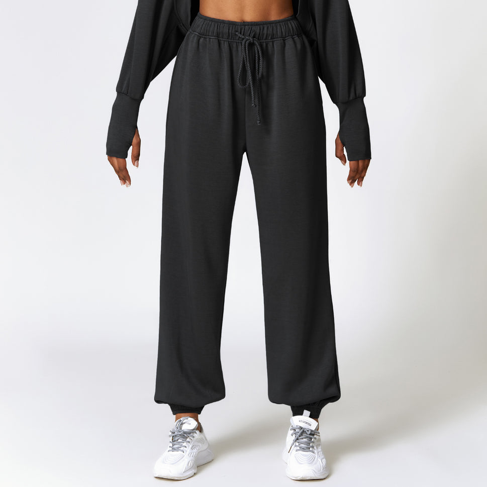 High Top Sports Sweatpants Women's Loose Straight