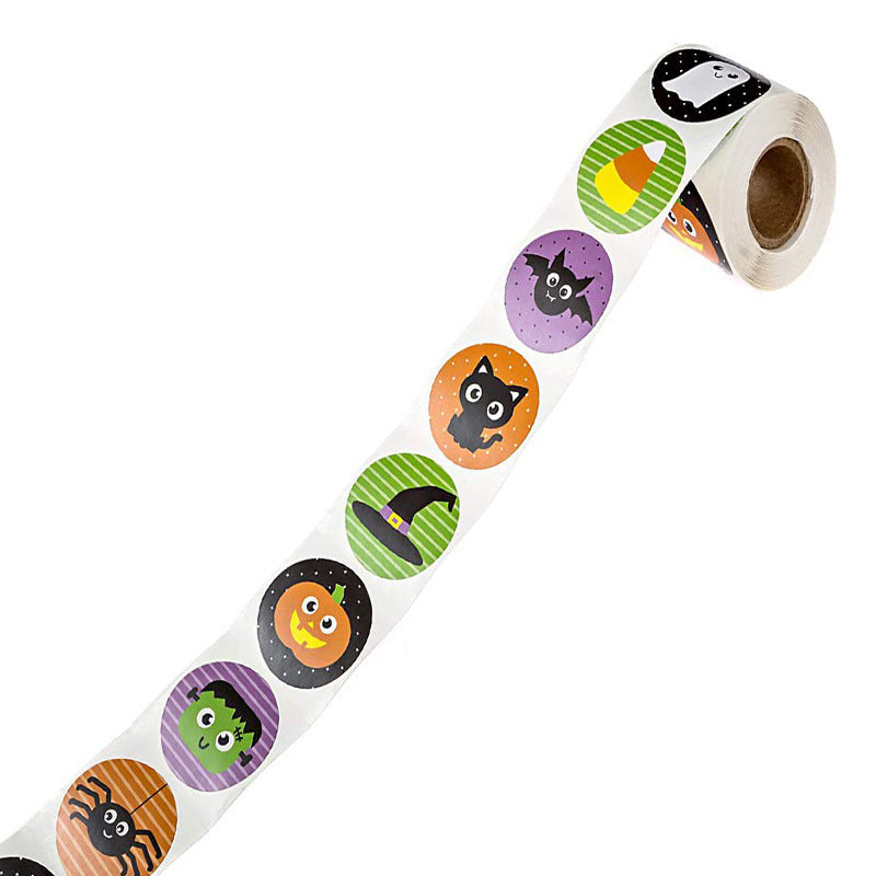 8 Kinds Of Cartoon Spider Bat Hat Halloween Stickers Tags