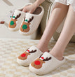 Winter Warm Home Christmas Elk Cotton Slippers