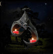 New Ghost Bat LED Wall Candle Holder Halloween Resin Ornament