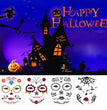 European And American Halloween Face Tattoo Stickers Day Of The Dead