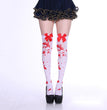 Fashion Halloween Candy Color Bowknot Stockings Costume Props