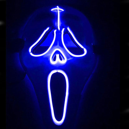 Halloween Ghost Face Fluorescent Ball Glowing Mask