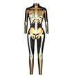 AliExpress Explosive Halloween Skull Digital Printed Skinny Jumpsuit