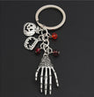 Halloween Pumpkin Wizard Broom Teeth Keychain