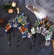 Natural Crystal Halloween Crown Hair Clasp