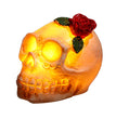 Skull Lamp Resin Ghost Skeleton Head LED Electronic Candle Light Haunted House Halloween Party Scene Props Lamp