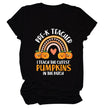 Pumpkin Love Rainbow Halloween Short Sleeve T-Shirt