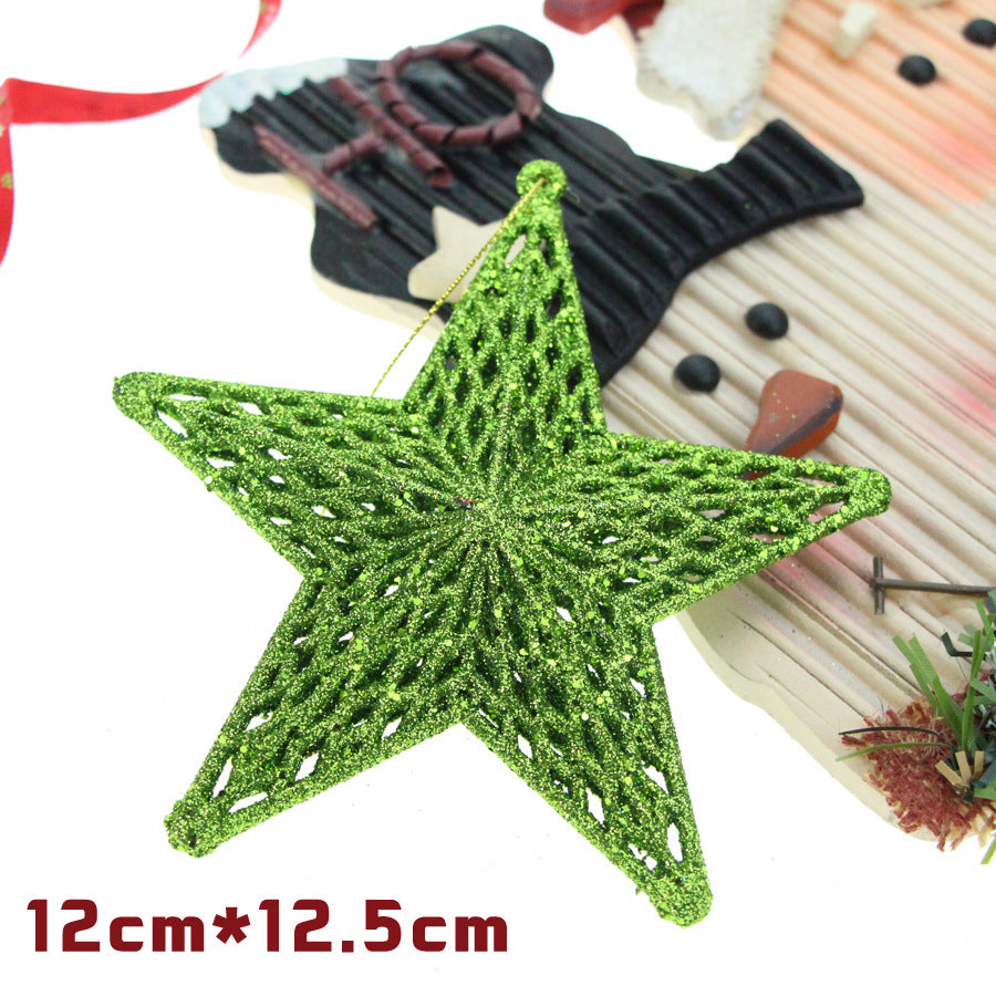 Christmas Three-dimensional Plastic Mesh Star Decoration
