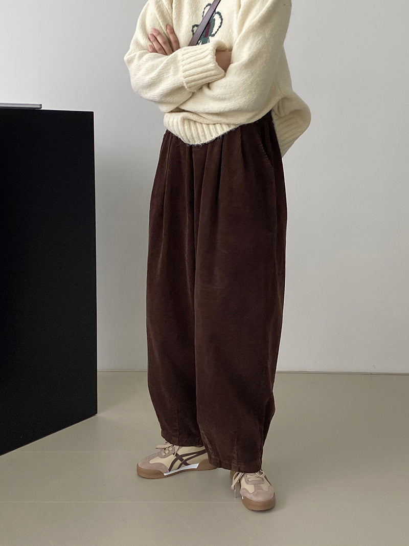 Retro Loose Profile Grandma's Pants Elastic
