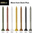 2-1/2 Inch Epoxy Coated Exterior Wood and Fence Screws #10 X 2-1/2" Torx/Star Drive Included Coarse Thread, Outdoor Rust Resistant Decking Screw, Tan, 5 Lb Box, 365 Pieces | 48416